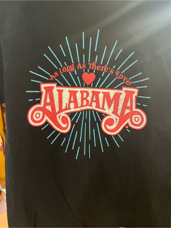Gildan Other - Gildan Black Short-Sleeve Tee with Red Alabama Logo and Teal Rays